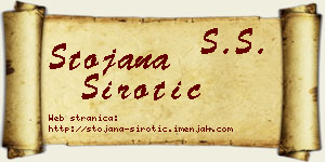 Stojana Sirotić vizit kartica
